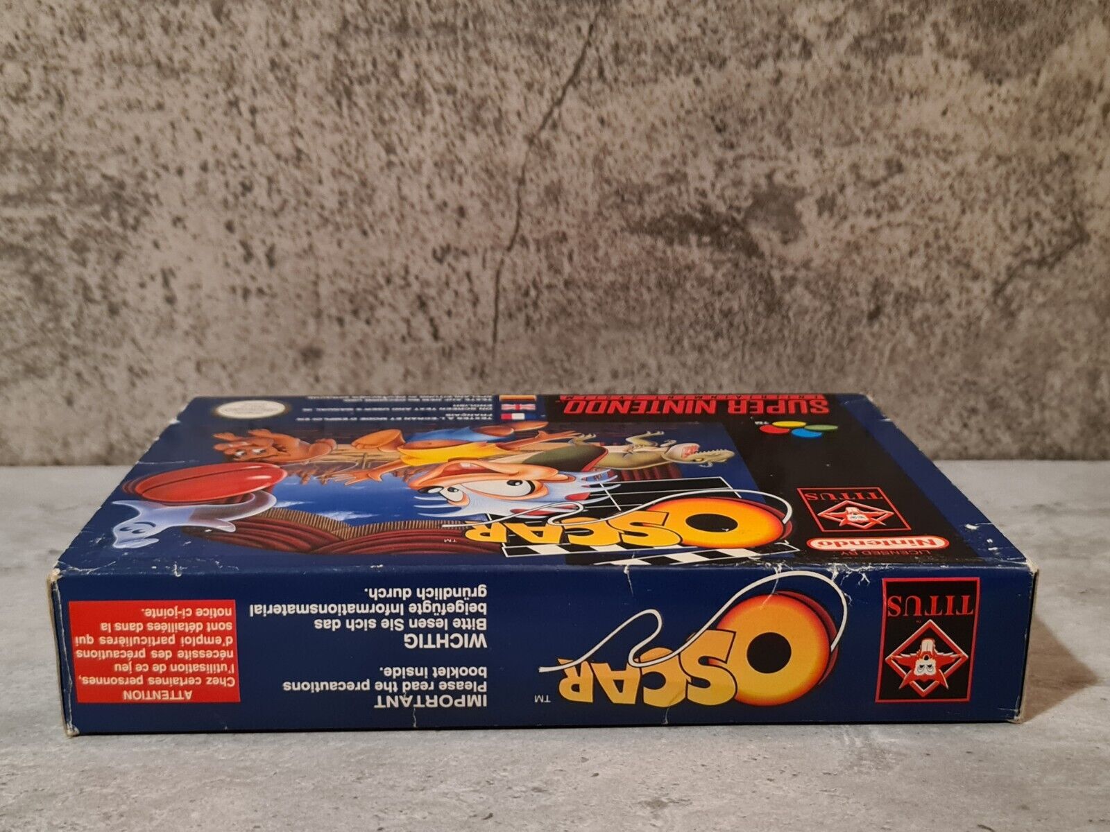 SNES Super Nintendo Oscar mit OVP und Anleitung EUR - T-Retro-Games 