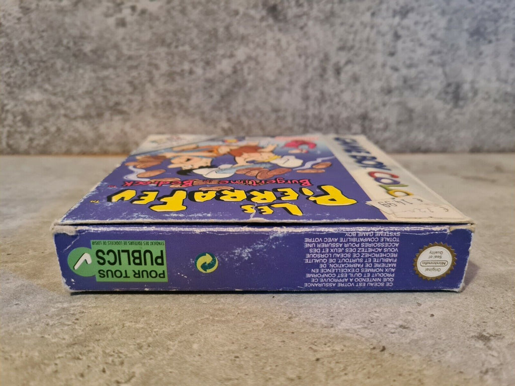 Nintendo Game Boy Color Les Pierrafeu Burgertime mit OVP und Anleitung FRA - T-Retro-Games 