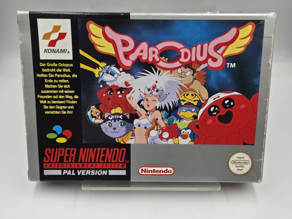 SNES Super Nintendo Spiel Parodius mit OVP und Anleitung NOE