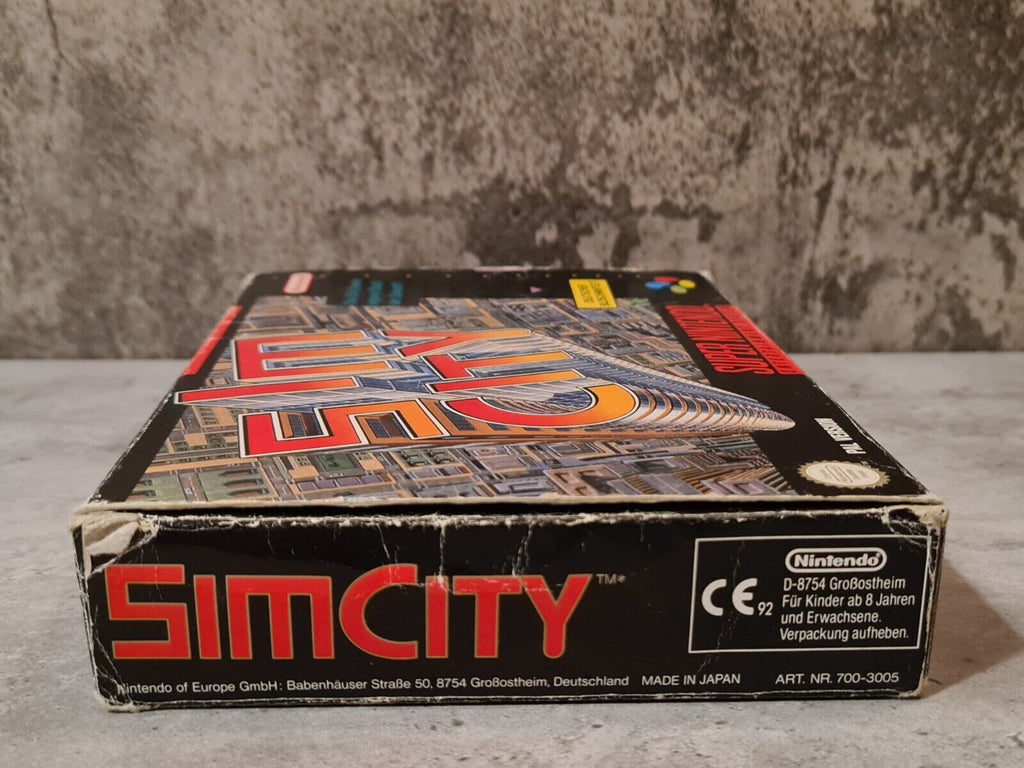 SNES Super Nintendo Sim City mit OVP und Anleitung NOE/SFRG - T-Retro-Games 