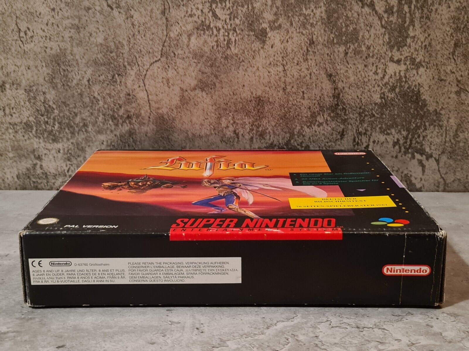 SNES Super Nintendo Lufia mit OVP und Spieleberater NOE Big Box - T-Retro-Games 