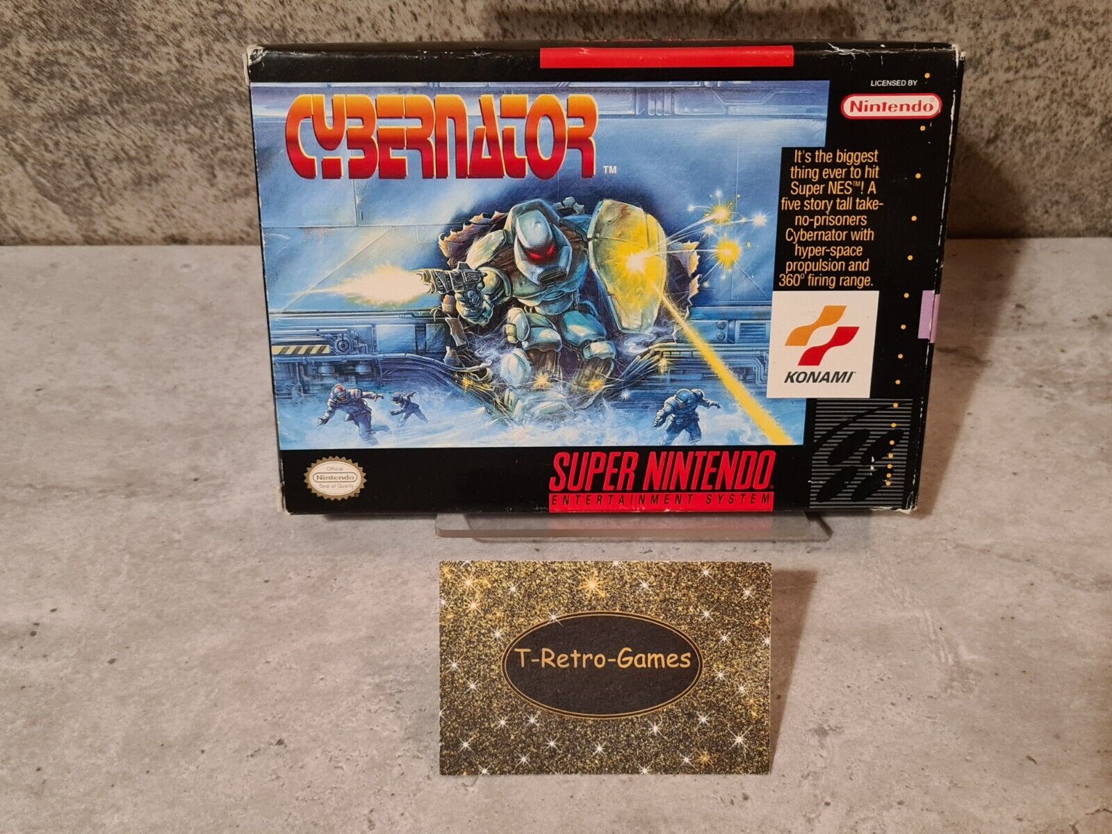 SNES Super Nintendo Cybernator mit OVP und Anleitung NTSC-USA - T-Retro-Games 