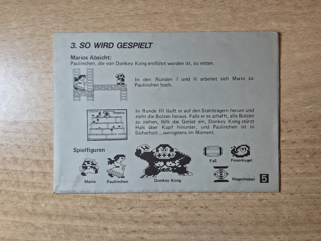 NES Donkey Kong Spielanleitung Instruction Booklet FRG