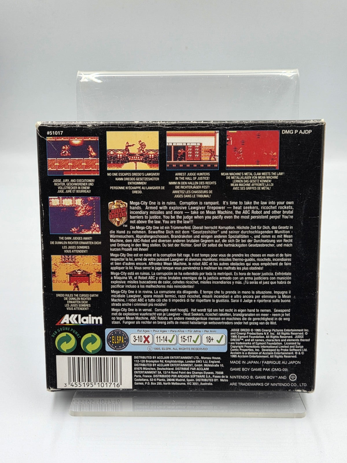 Nintendo Game Boy Classic Spiel Judge Dredd mit OVP und Anleitung EUR