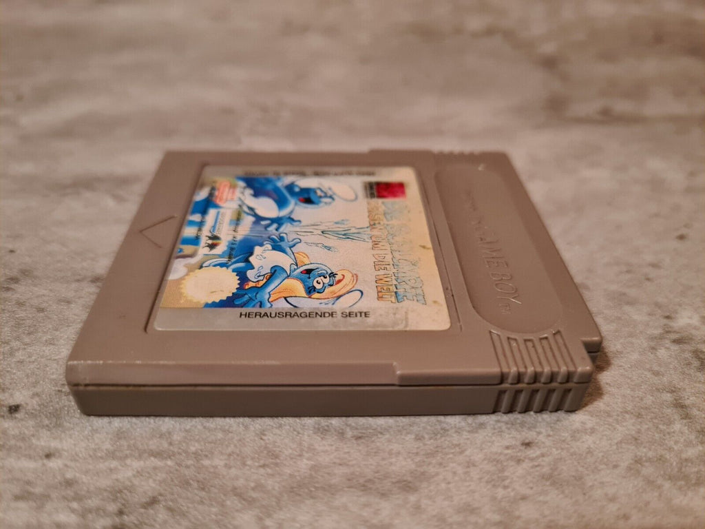 Nintendo Gameboy Classic Spiel Die Schlümpfe Reisen Um Die Welt Modul NOE - T-Retro-Games 