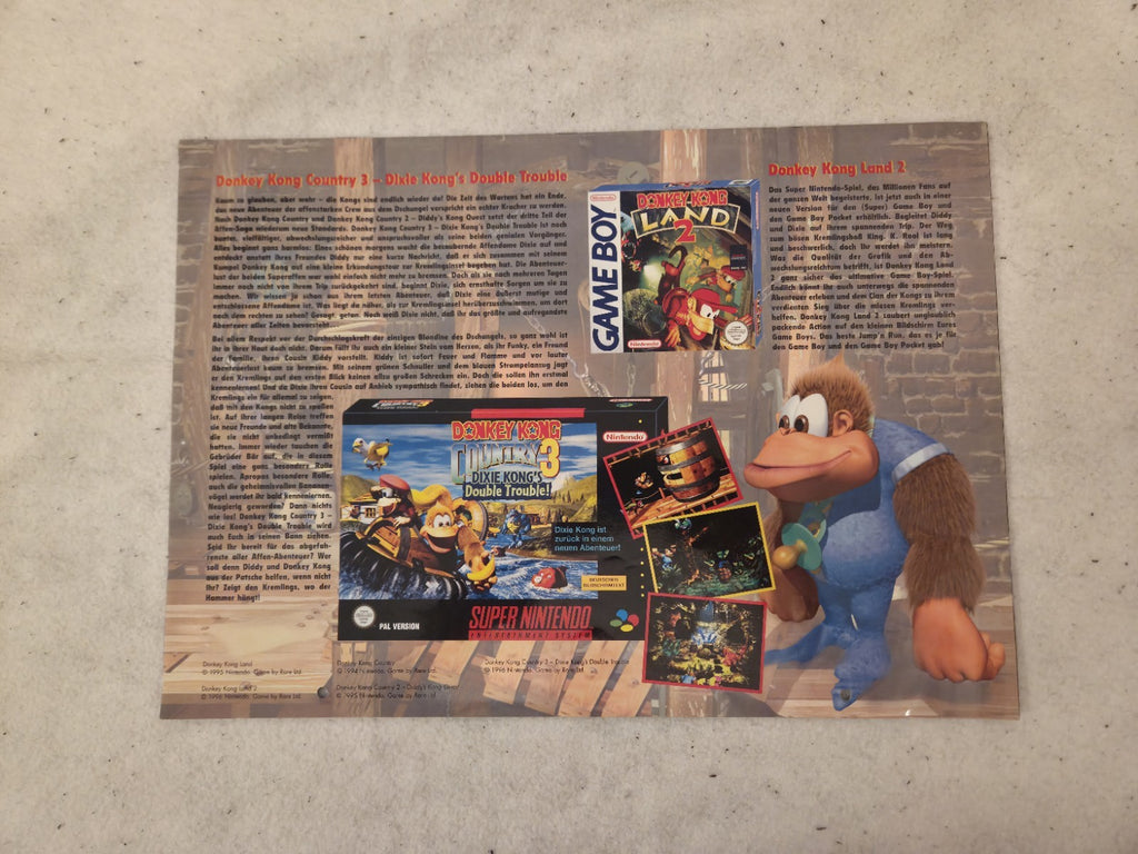N64 Nintendo 64 Donkey Kong Kalender Calendar 1997 Nintendo