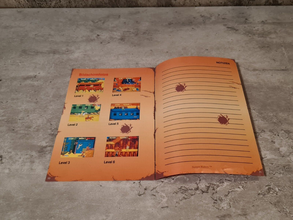 SNES Super Nintendo Sunset Riders mit OVP und Anleitung NOE - T-Retro-Games 
