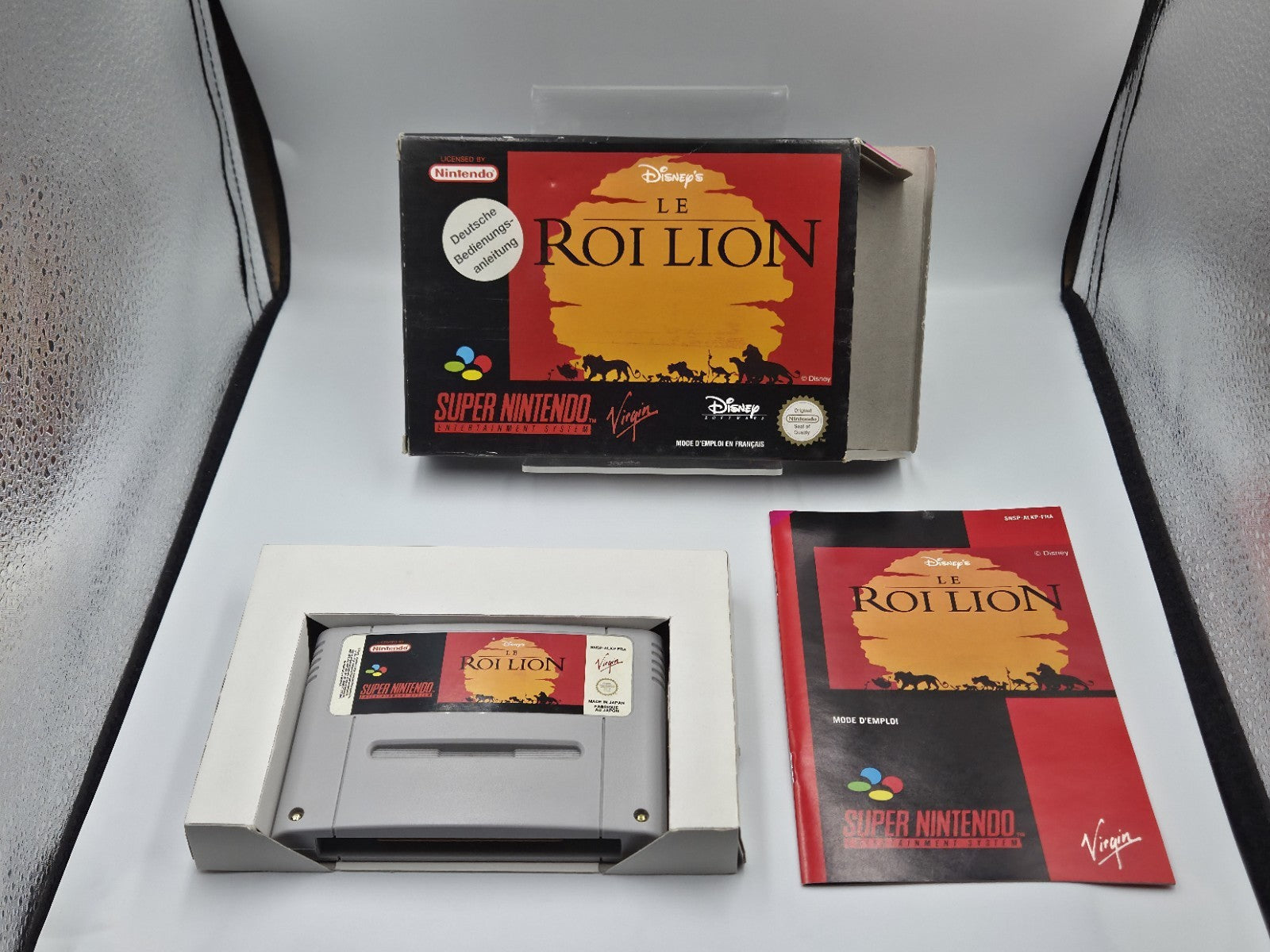 SNES Super Nintendo Disney's Le Roi Lion mit OVP und Anleitung FRA