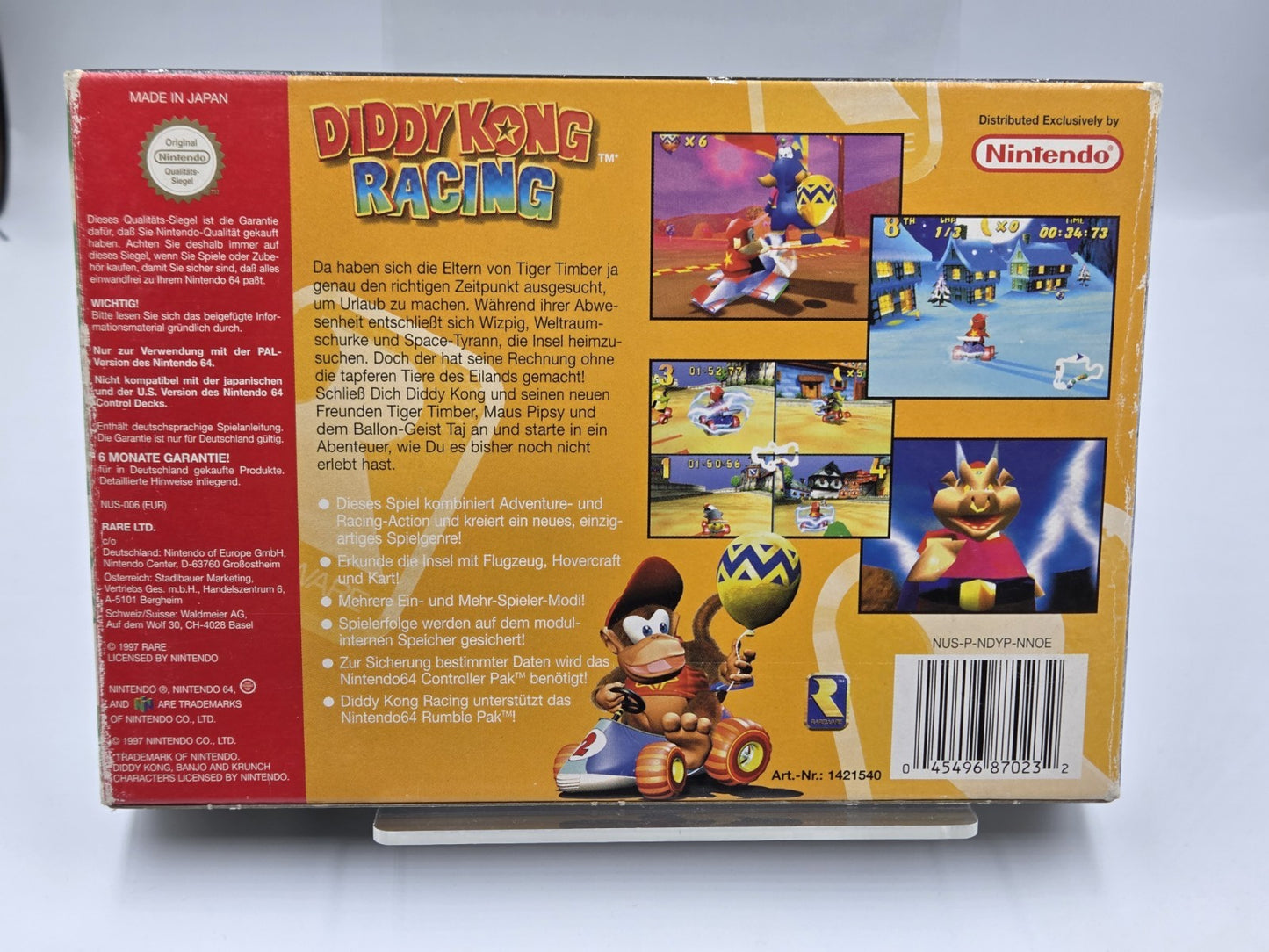 N64 Nintendo 64 Diddy Kong Racing mit OVP und Anleitung NOE