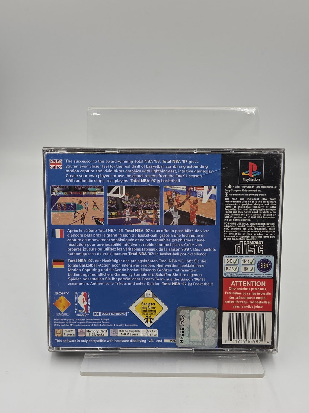 PS1 Playstation 1 Spiel Total NBA 97 mit OVP Multilingual