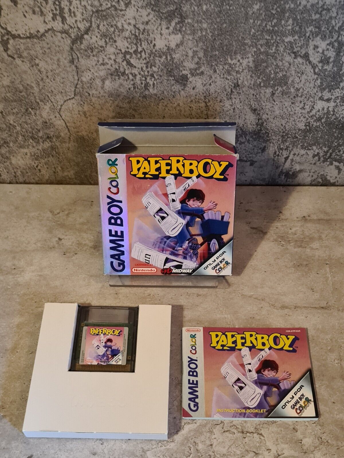 Nintendo Game Boy Color Spiel Paperboy mit OVP und Anleitung EUR - T-Retro-Games 
