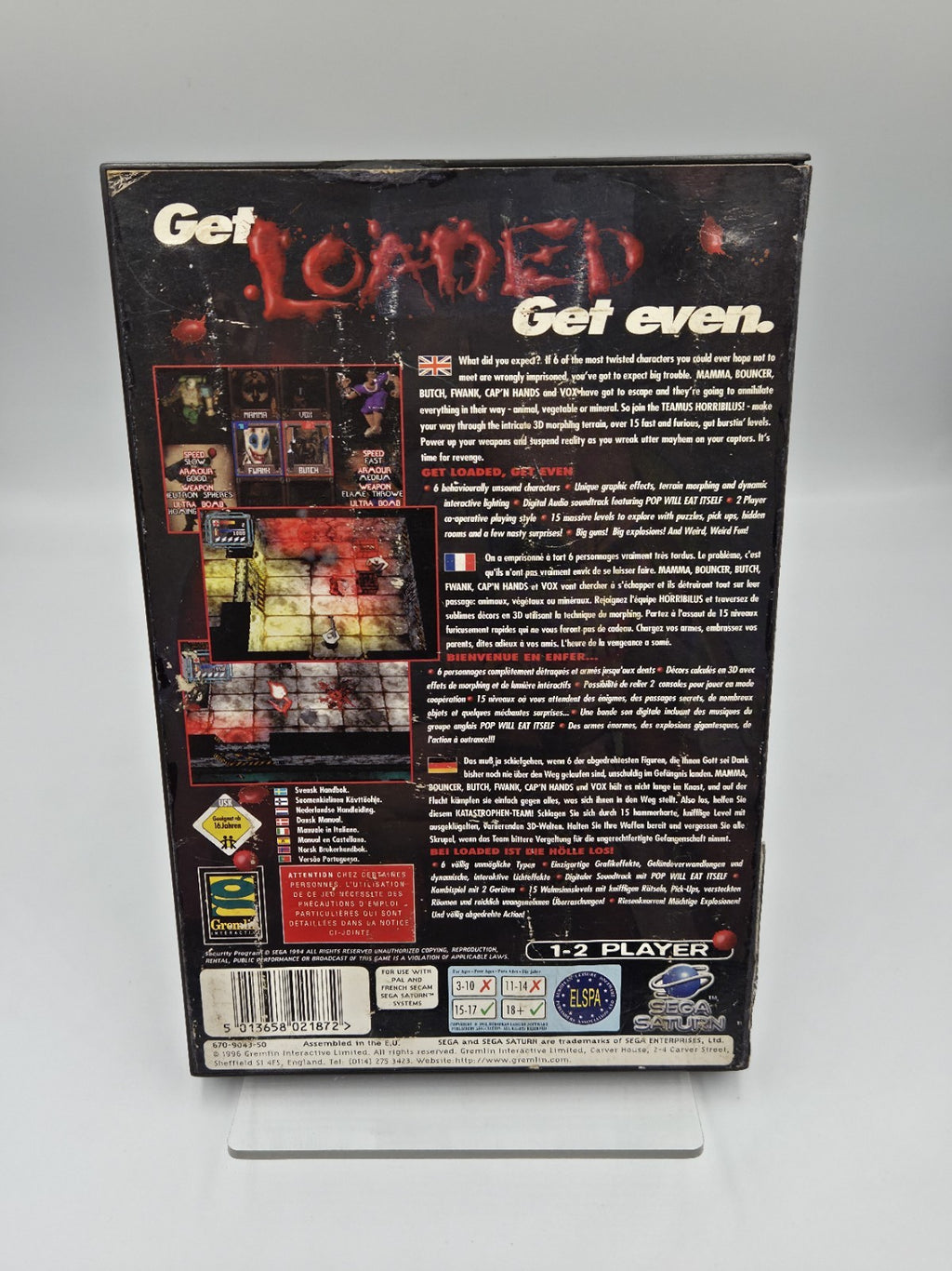 Sega Saturn Spiel Loaded mit OVP und Anleitung  Multilingual