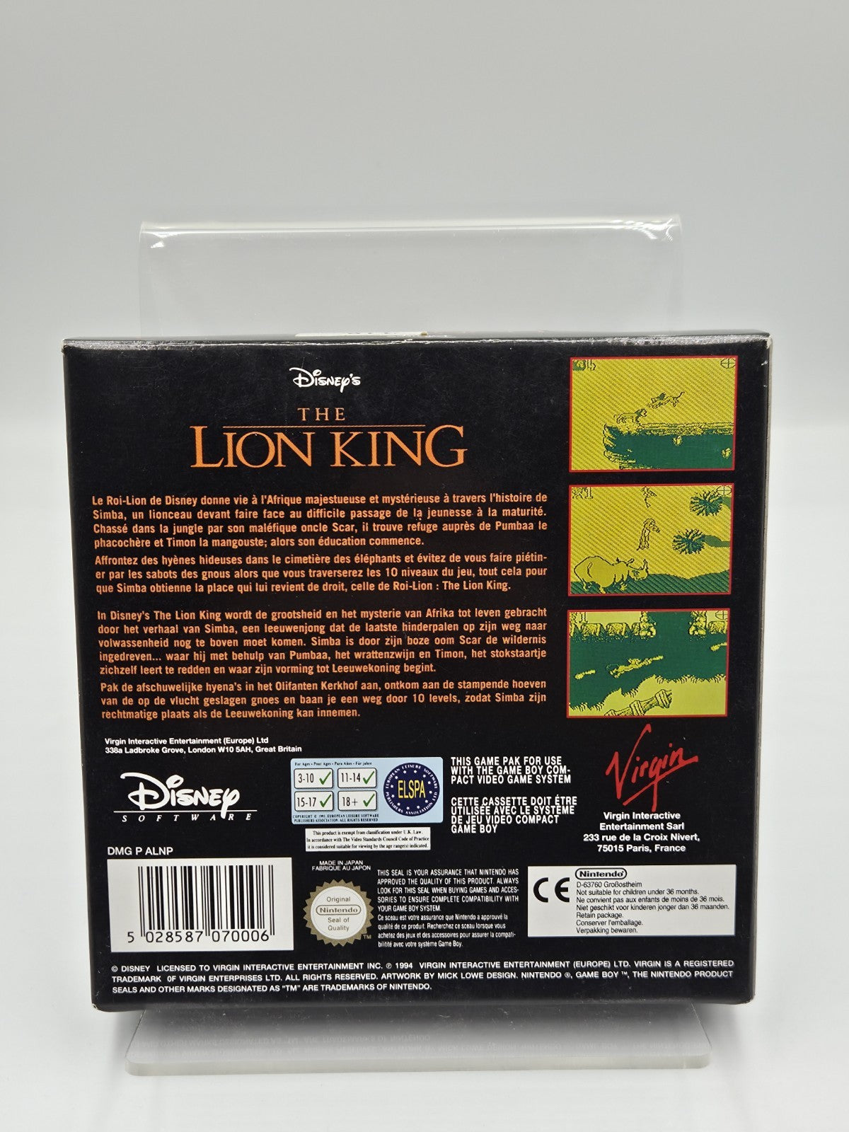 Nintendo Game Boy Classic Disney's The Lion King mit OVP und Anleitung HOL