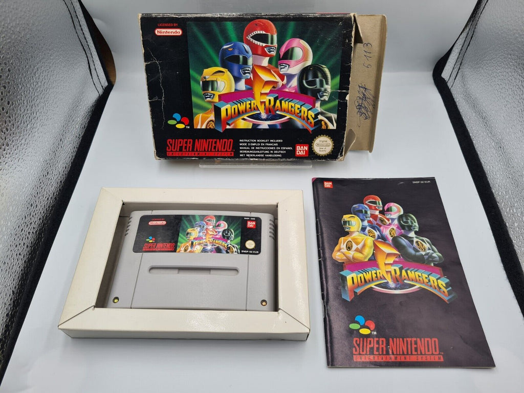 SNES Super Nintendo Power Rangers mit OVP und Anleitung EUR - T-Retro-Games 