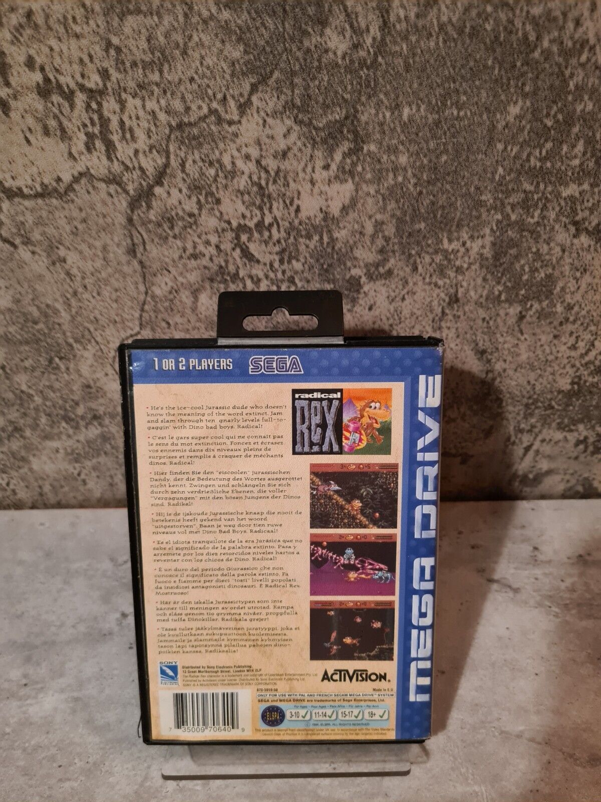 Sega Mega Drive Spiel Radical Rex mit OVP Multi Language - T-Retro-Games 