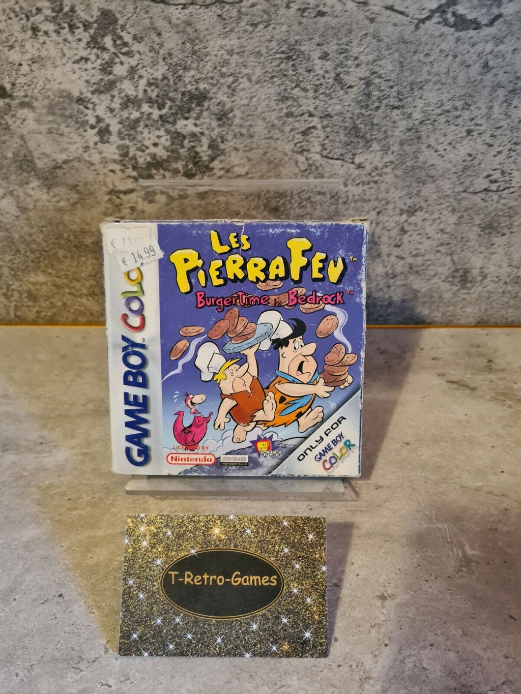 Nintendo Game Boy Color Les Pierrafeu Burgertime mit OVP und Anleitung FRA - T-Retro-Games 