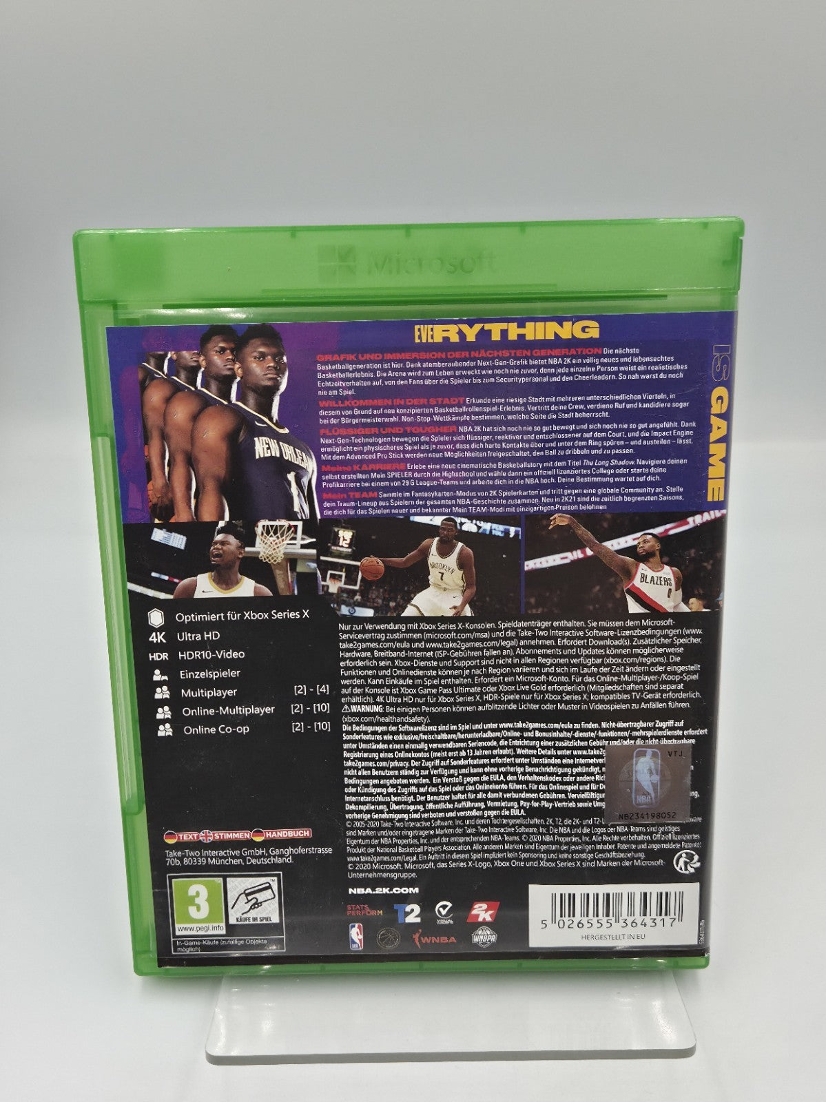 XBOXOne Spiel NBA 2K21 mit OVP und Anleitung Deutsch