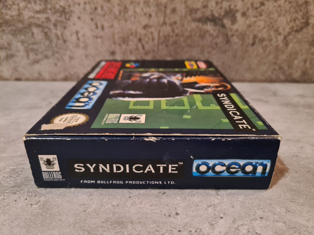 SNES Super Nintendo Syndicate mit OVP und Anleitung NOE - T-Retro-Games 