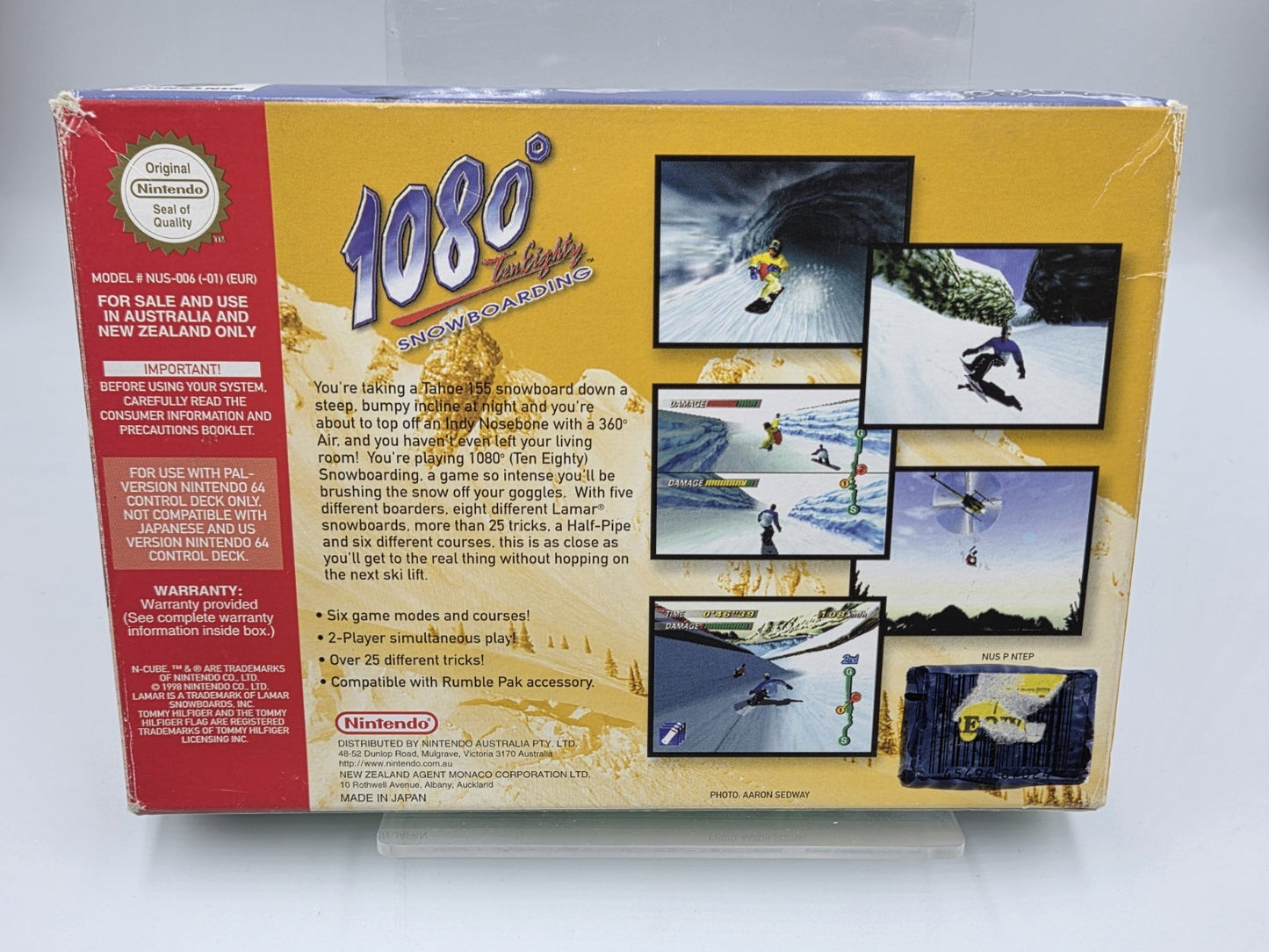 N64 Nintendo 64 1080 Snowboarding mit OVP und Anleitung AUS