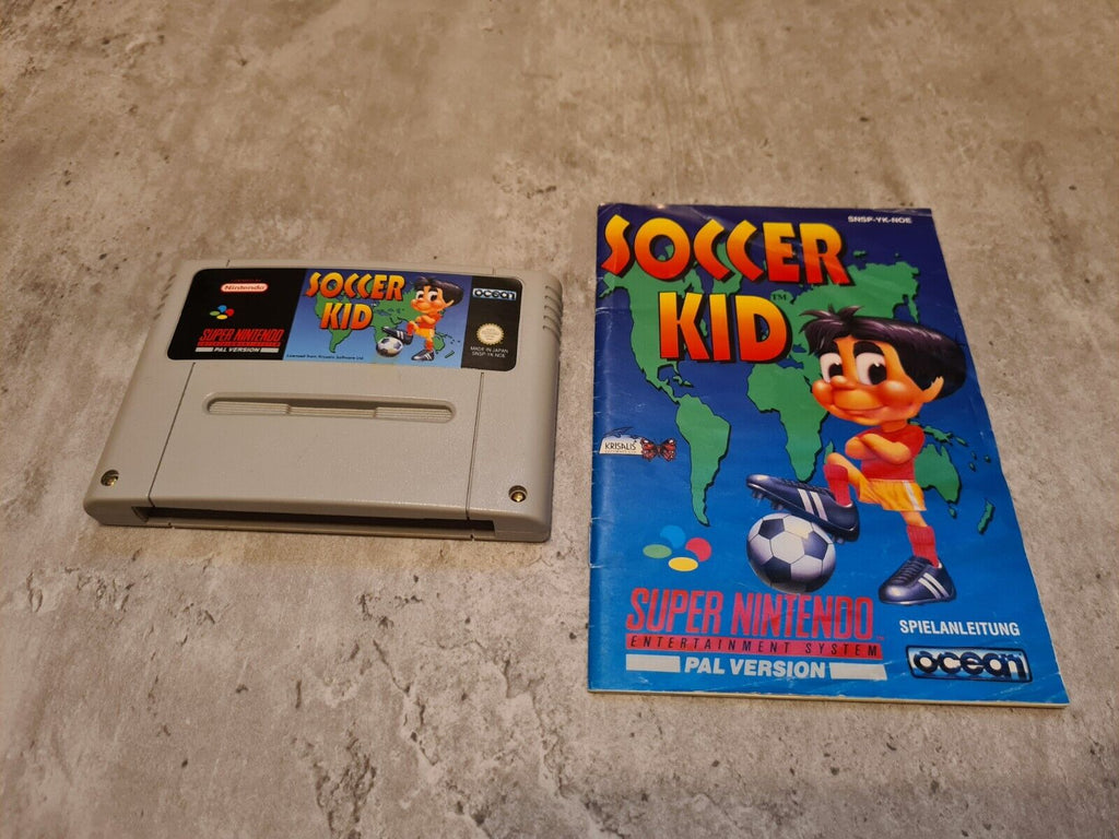 SNES Super Nintendo Soccer Kid mit OVP und Anleitung NOE - T-Retro-Games 