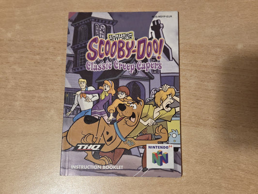 N64 Nintendo 64 Scooby-Doo! Classic Creep Capers Instruction Booklet EUR
