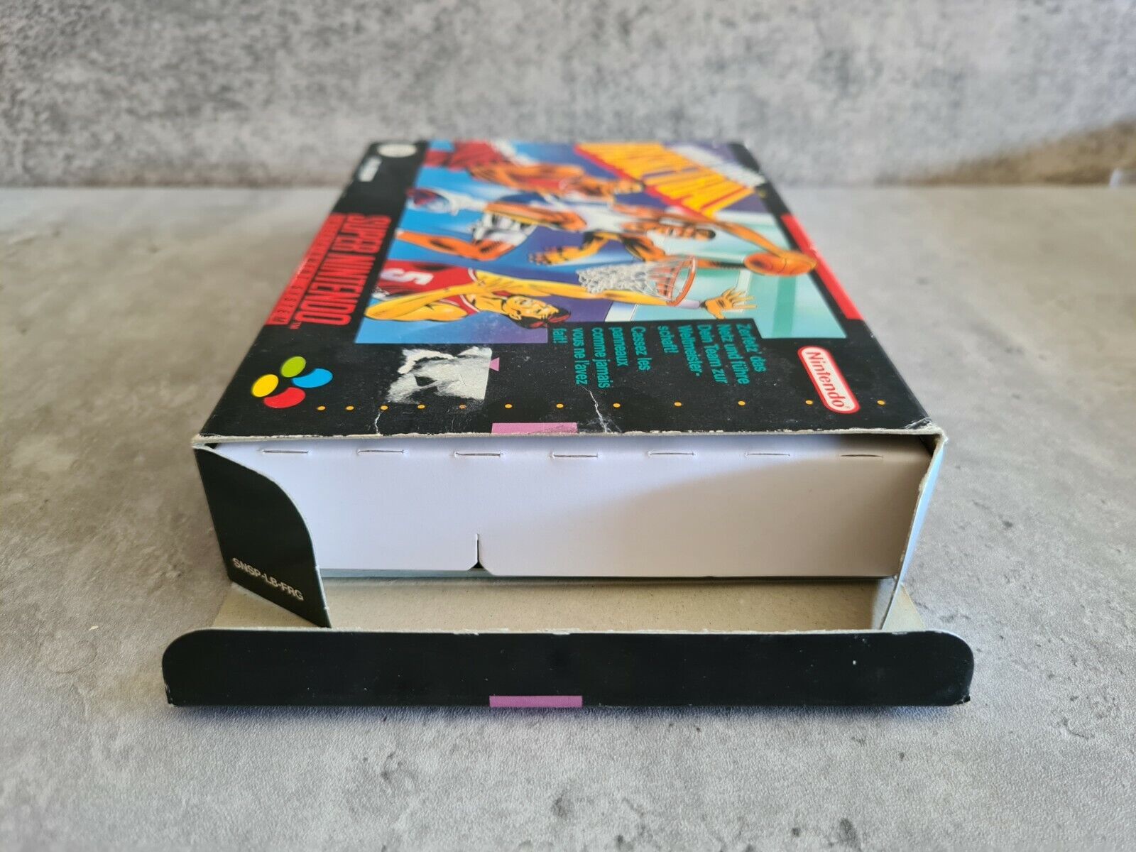 SNES Super Nintendo World League Basketball mit OVP und Anleitung FRG - T-Retro-Games 