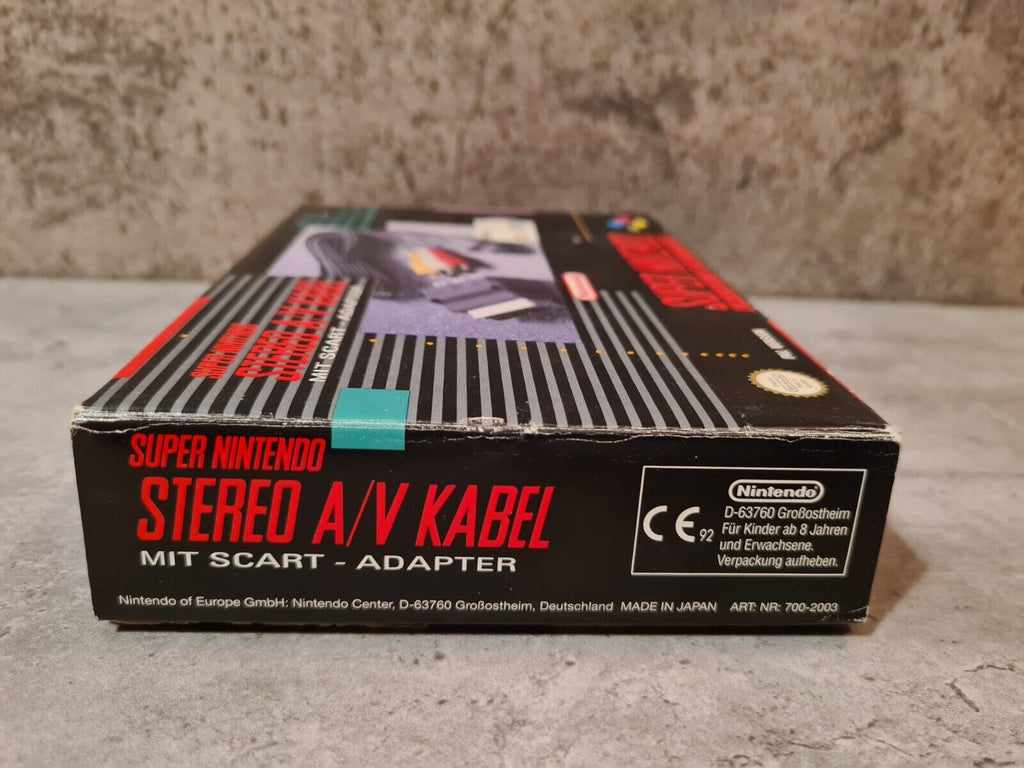 SNES Super Nintendo Stereo A/V Kabel OVP - T-Retro-Games 
