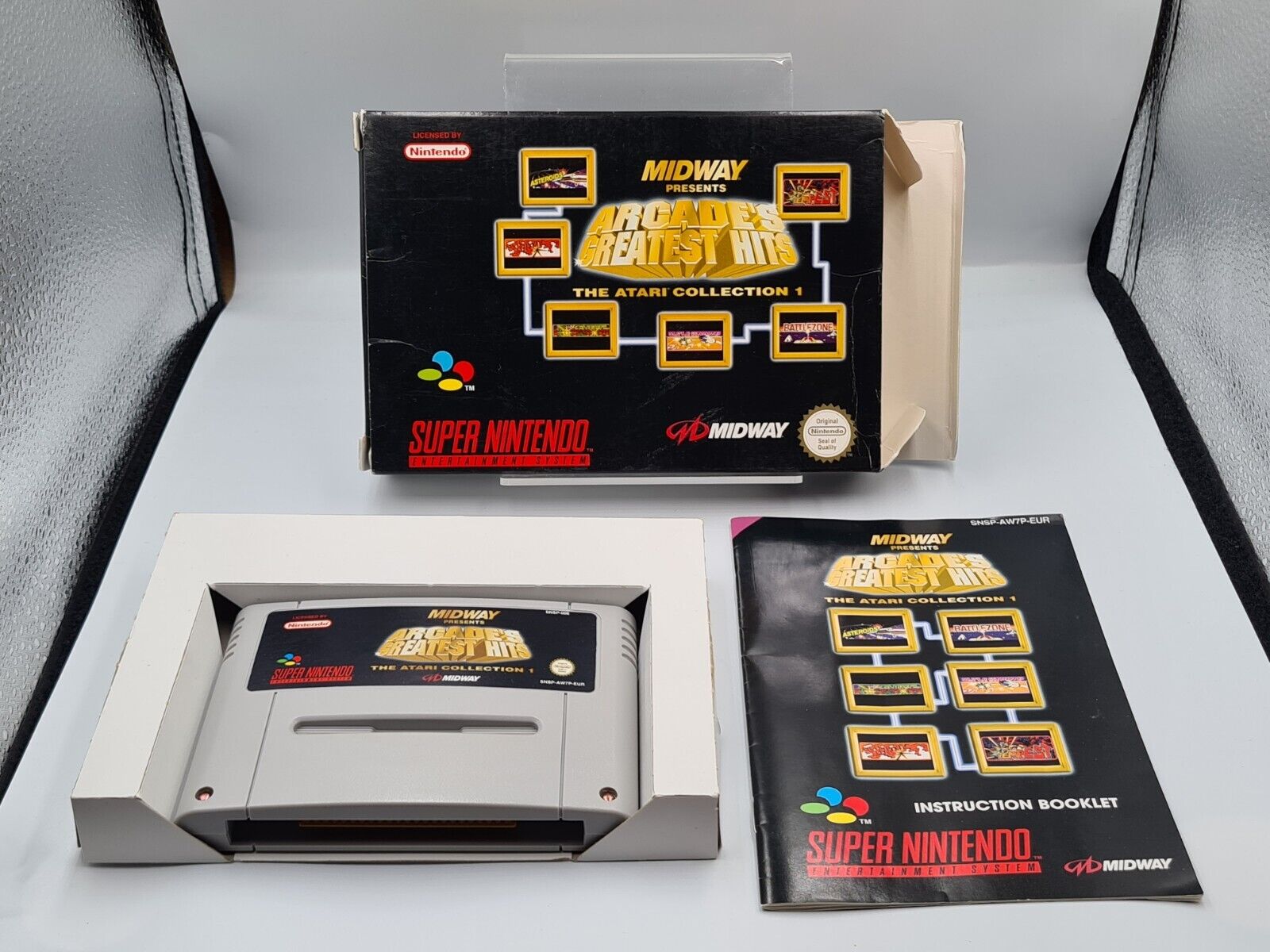 SNES Super Nintendo Arcade's Greatest Hits mit OVP und Anleitung EUR - T-Retro-Games 