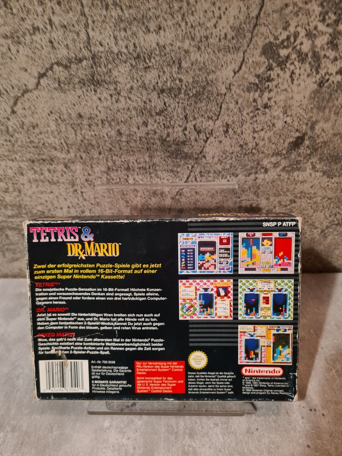 SNES Super Nintendo Tetris & Dr. Mario mit OVP und Anleitung NOE - T-Retro-Games 