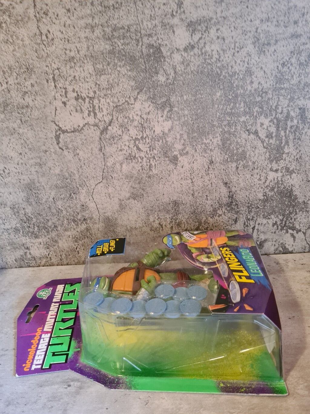 Nickelodeon Teenage Mutant Ninja Turtles Flingers Leonardo Action Toy Neu New - T-Retro-Games 
