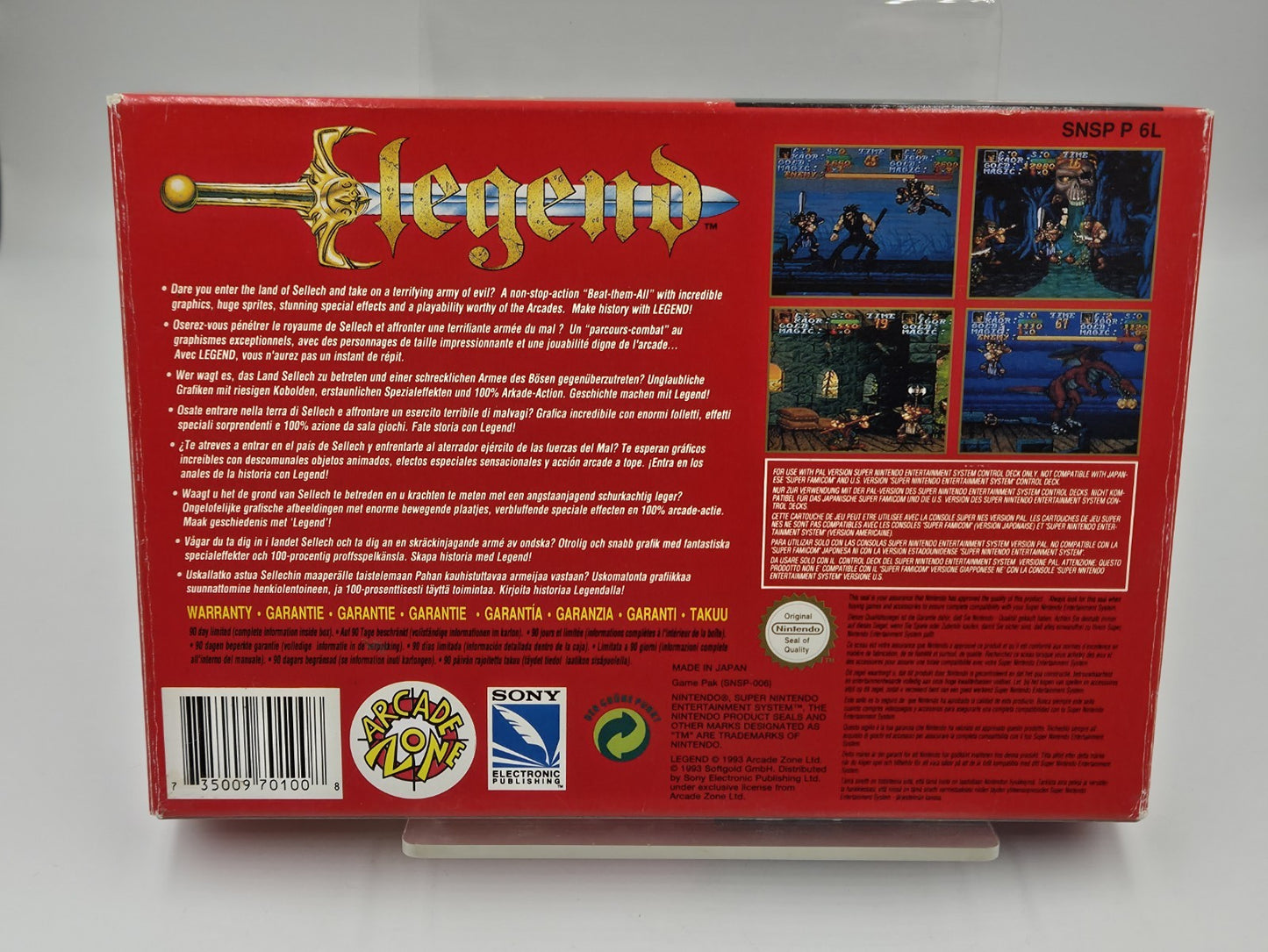 SNES Super Nintendo Legend mit OVP und Anleitung UKV