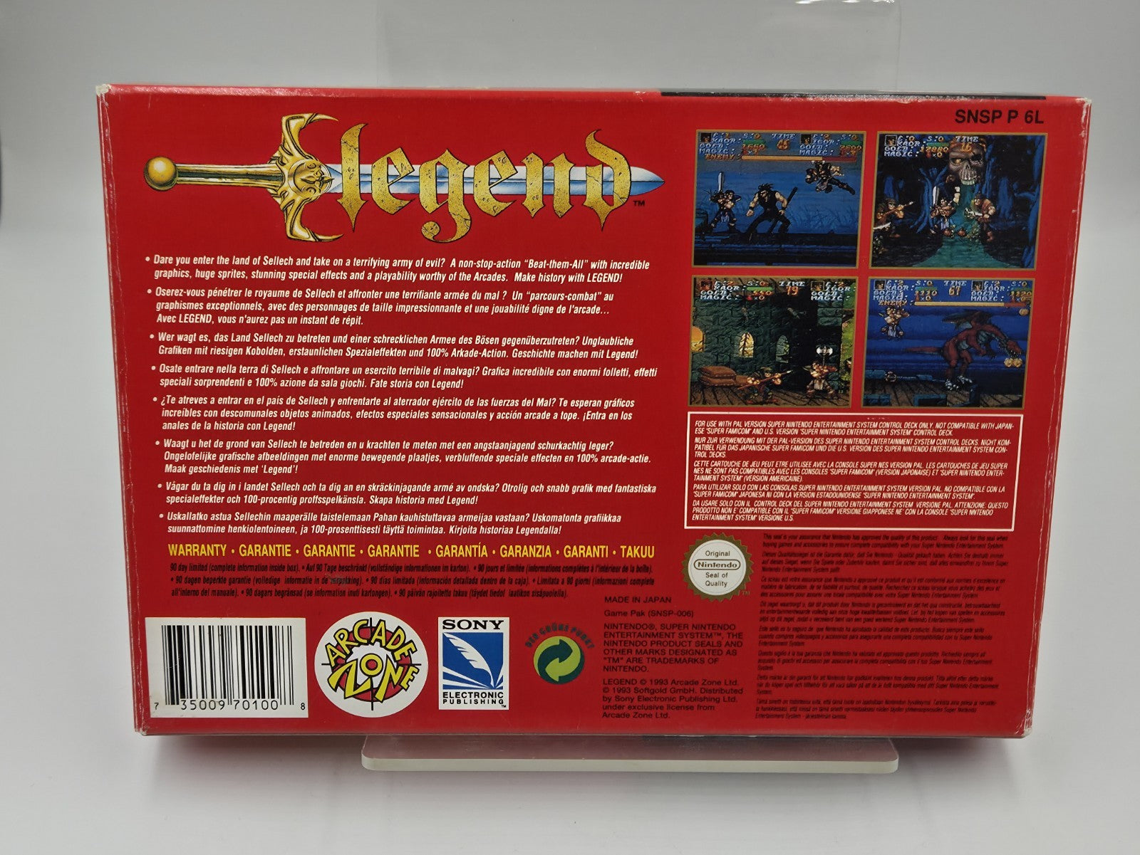 SNES Super Nintendo Legend mit OVP und Anleitung UKV
