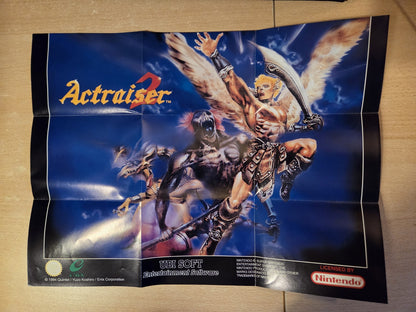 SNES Super Nintendo ActRaiser 2 mit OVP und Anleitung + Poster EUR