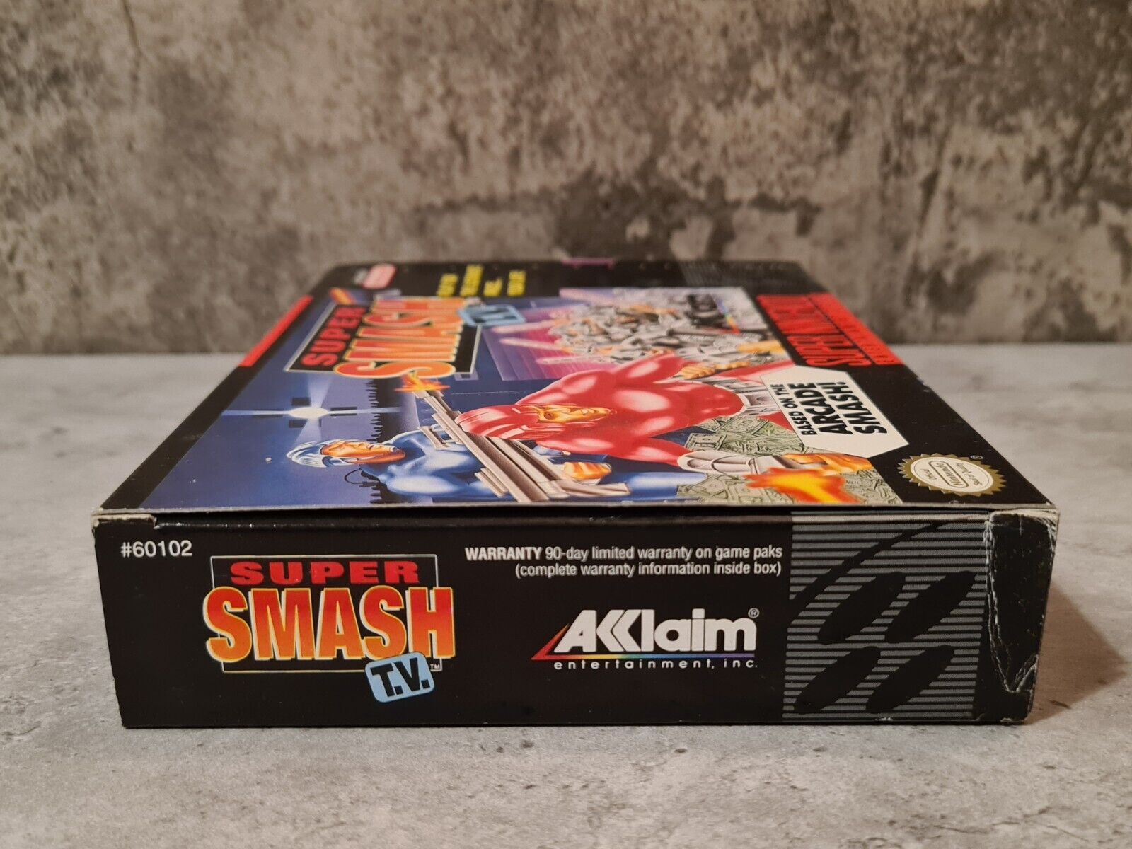 SNES Super Nintendo Super Smash T.V. mit OVP und Anleitung NTSC USA - T-Retro-Games 