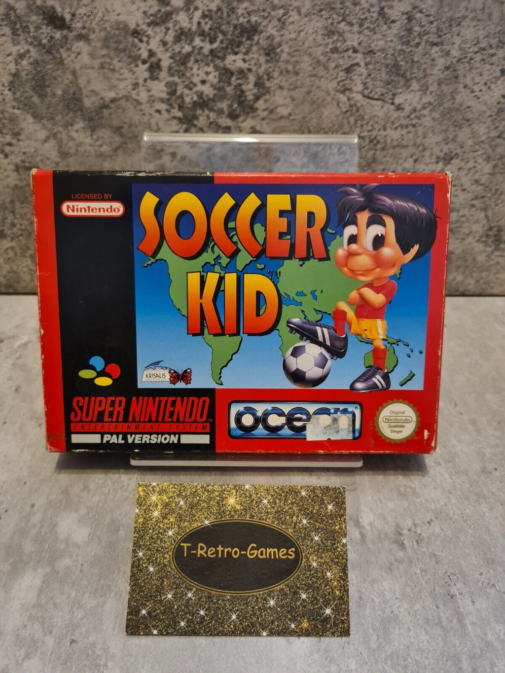 SNES Super Nintendo Soccer Kid mit OVP und Anleitung NOE - T-Retro-Games 