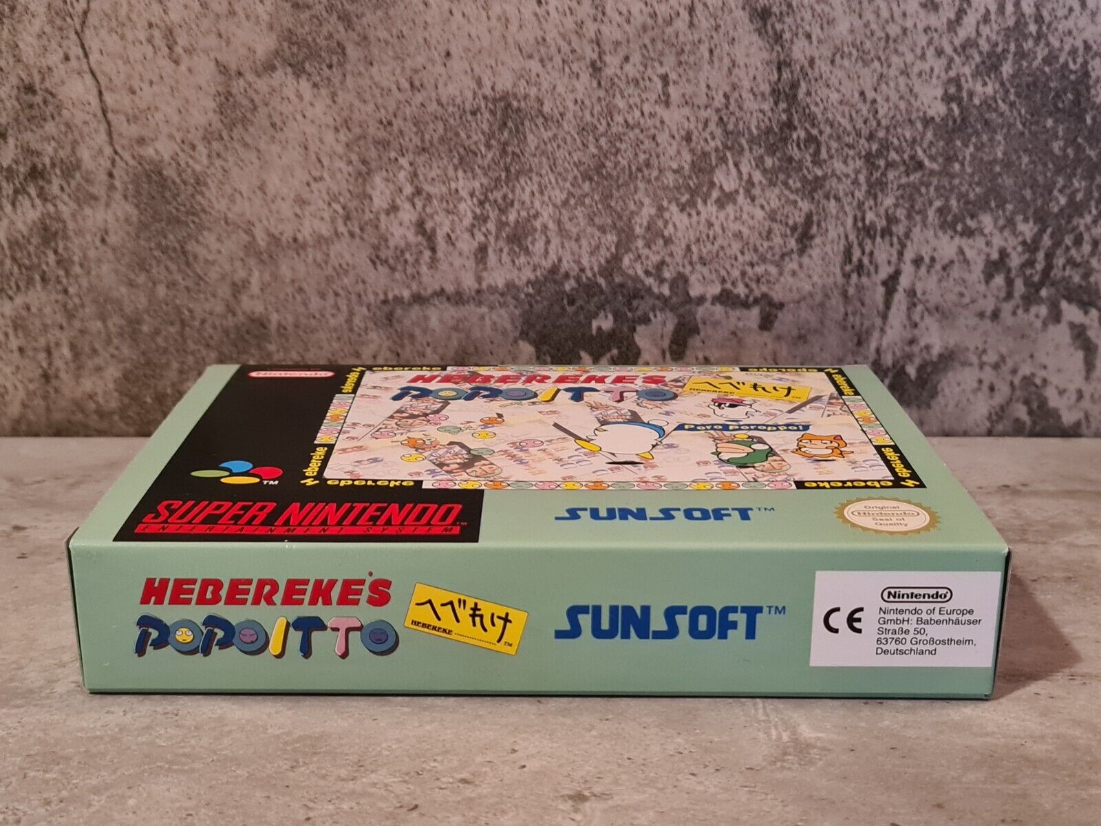 SNES Super Nintendo Heberekes Popoitto New Old Stock Neu unbenutzt - T-Retro-Games 