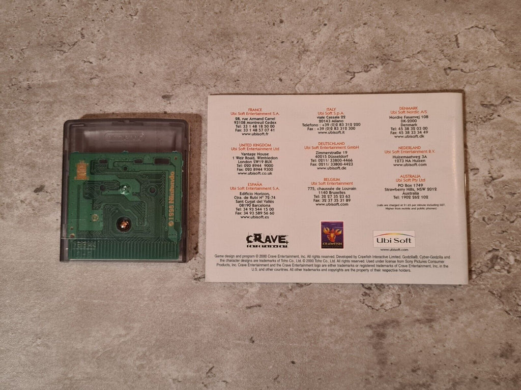 Game Boy Color Godzilla The Series Monster Wars mit OVP und Anleitung EUR - T-Retro-Games 