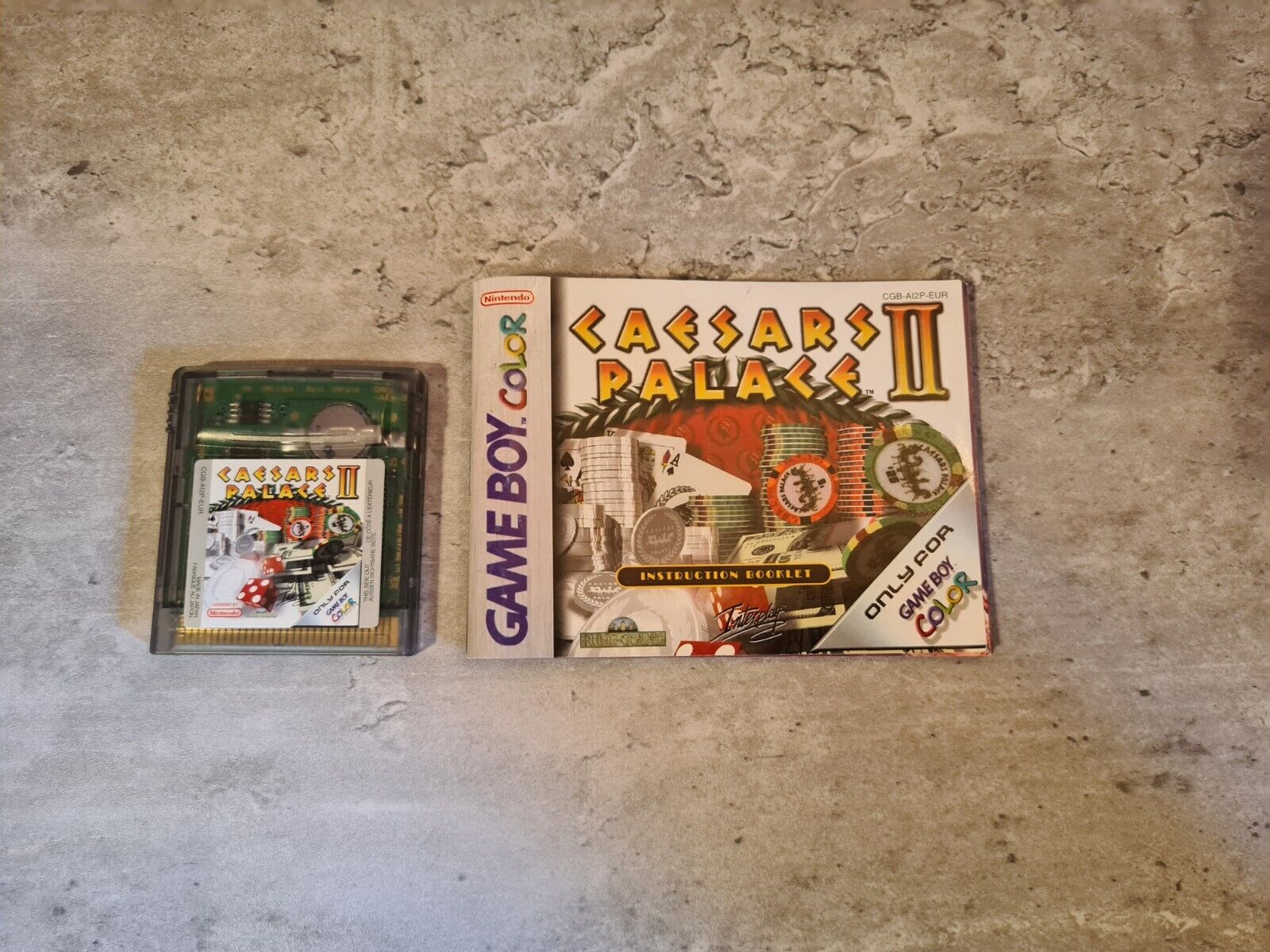 Nintendo Gameboy Color Caesars Palace II mit OVP und Anleitung EUR - T-Retro-Games 