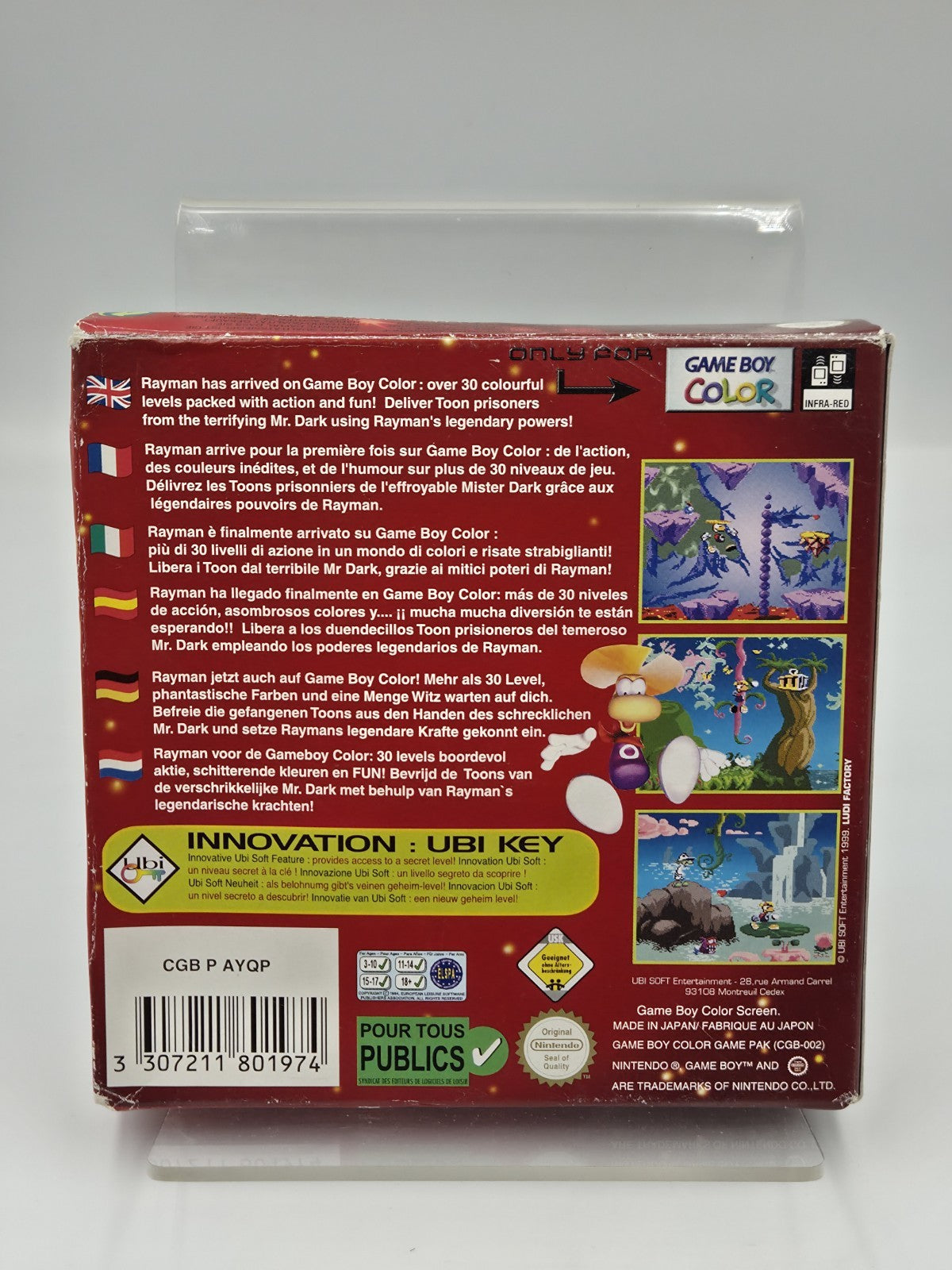 Nintendo Game Boy Color Spiel Rayman mit OVP und Anleitung EUR