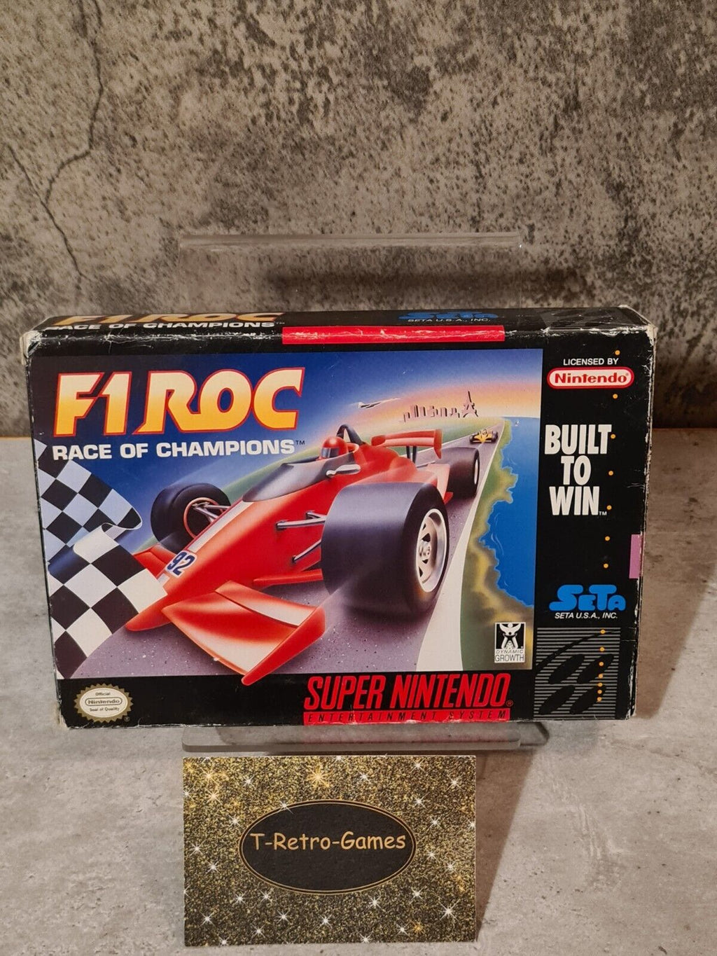 SNES Super Nintendo F1 ROC Race of Champions mit OVP und Anleitung NTSC-USA - T-Retro-Games 