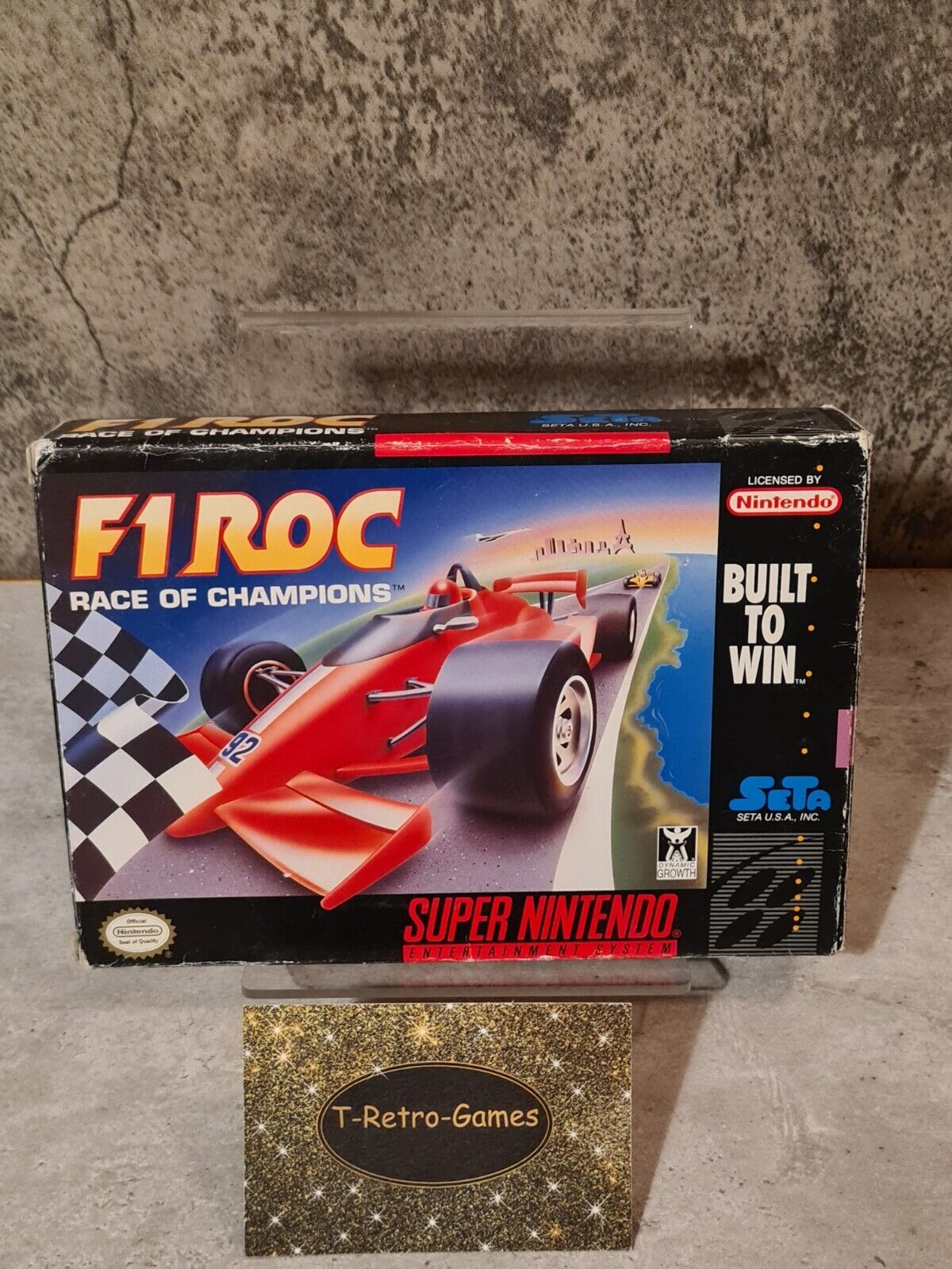 SNES Super Nintendo F1 ROC Race of Champions mit OVP und Anleitung NTSC-USA - T-Retro-Games 
