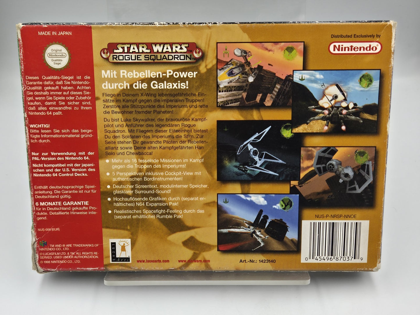 N64 Nintendo 64 Spiel Star Wars Rogue Squadron mit OVP und Anleitung NOE