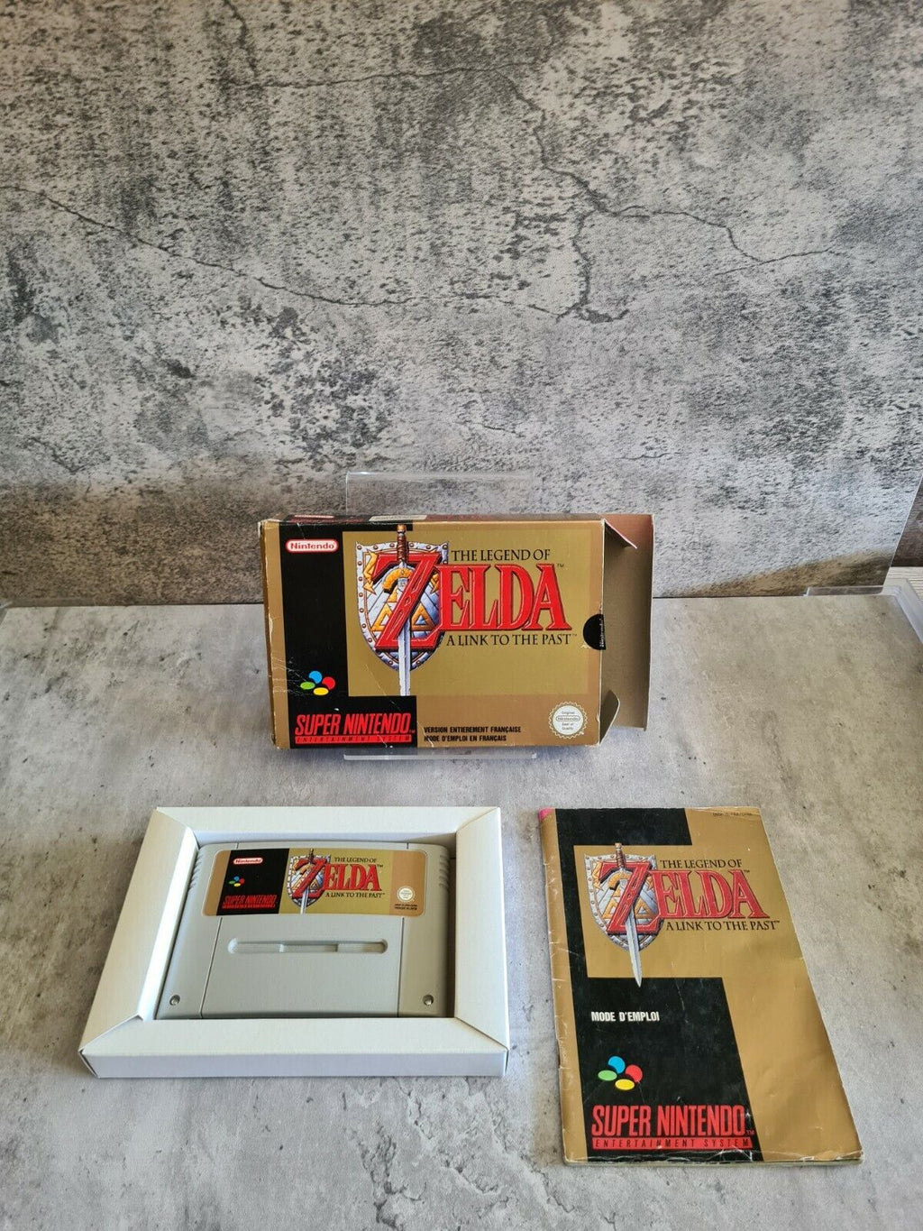 SNES The Legend of Zelda A Link to the Past mit OVP und Anleitung FRA - T-Retro-Games 