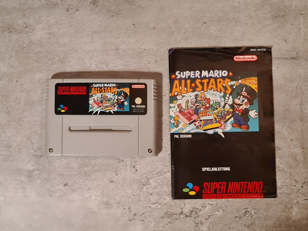 SNES Super Nintendo Super Mario Allstars mit OVP und Anleitung NOE - T-Retro-Games 
