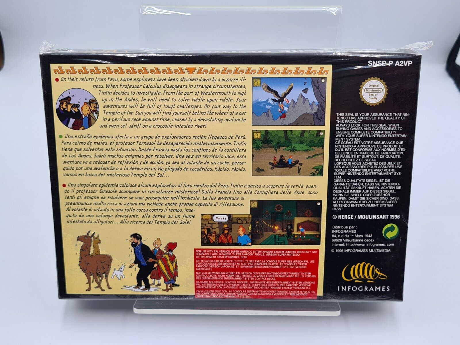 SNES Super Nintendo TinTin Prisoners of The Sun EUR Neu Sealed - T-Retro-Games 