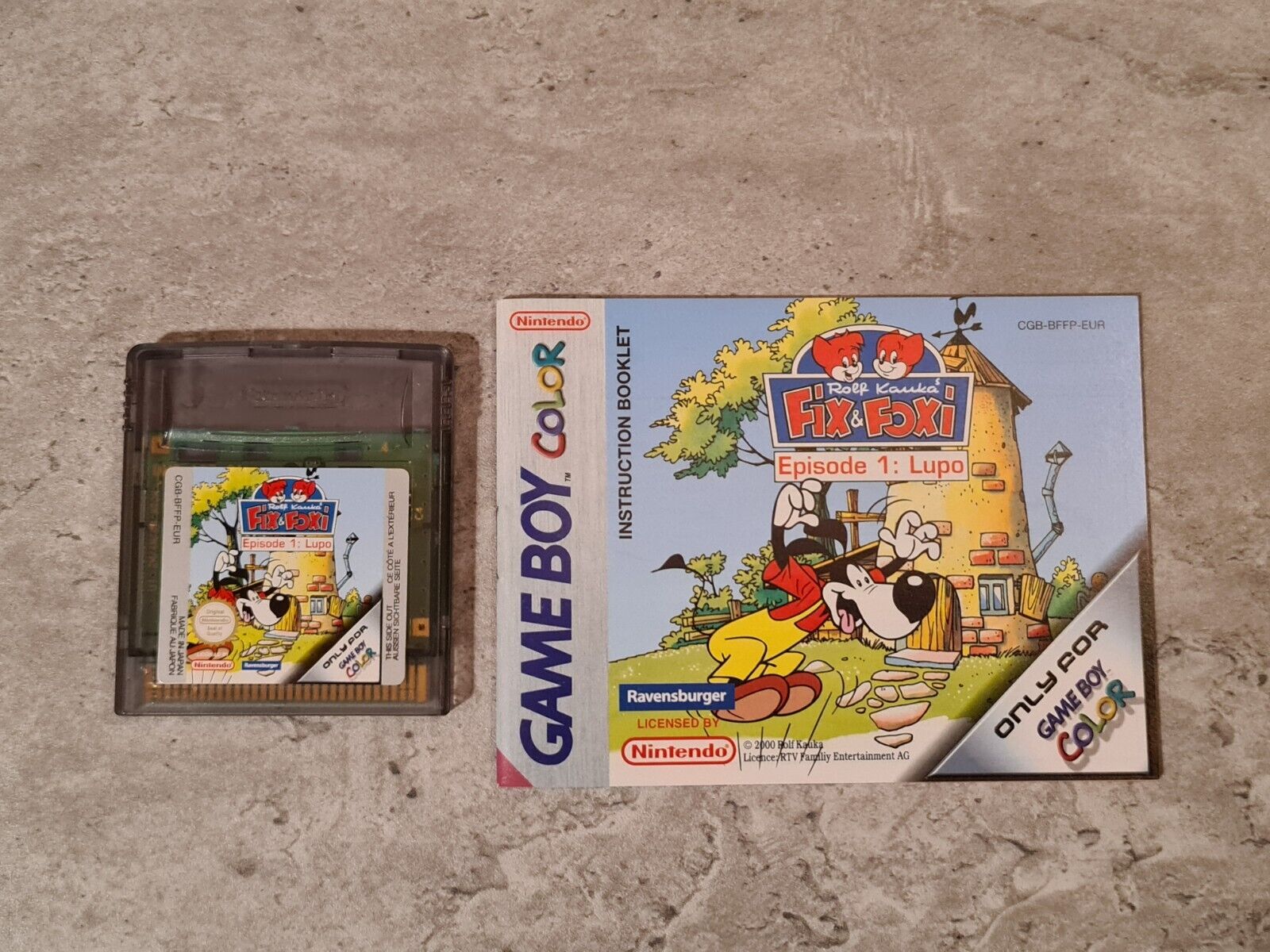 Nintendo Game Boy Color Spiel Fix & Foxi Episode 1 : Lupo mit OVP +Anleitung EUR - T-Retro-Games 