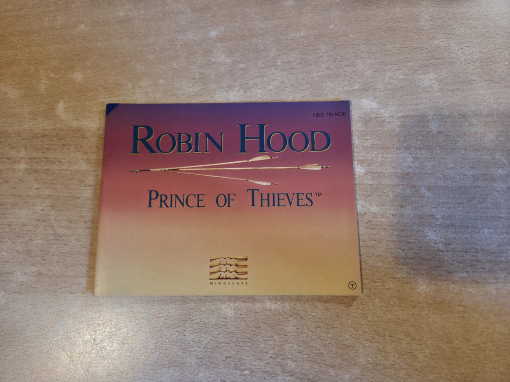NES Robin Hood Prince of Thieves Spielanleitung Instruction Booklet NOE