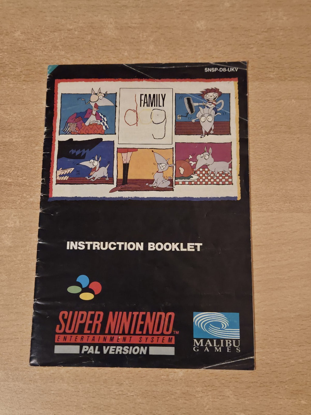 SNES Super Nintendo Family Dog Spielanleitung Instruction Booklet UKV