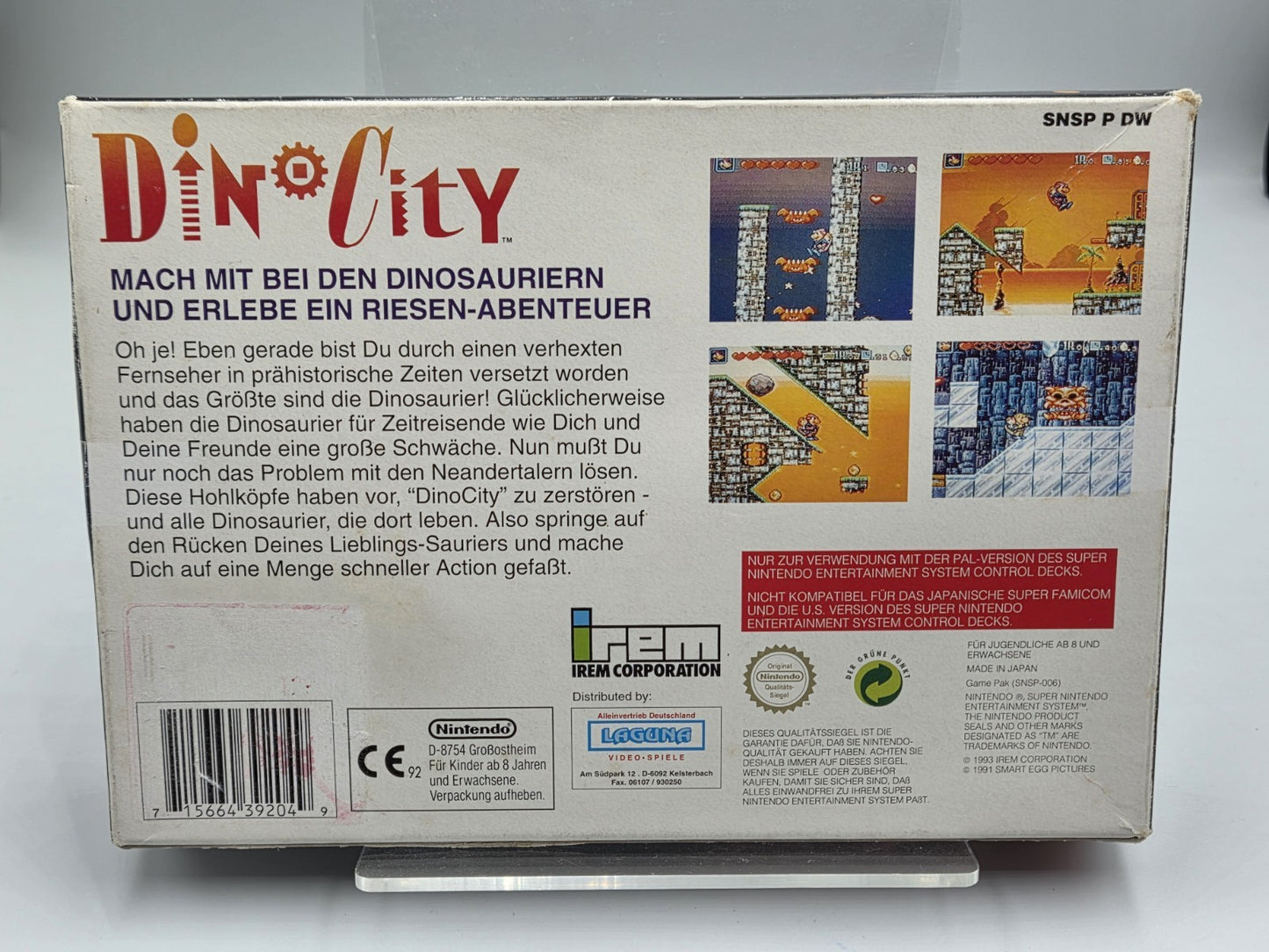SNES Super Nintendo Dino City mit OVP und Anleitung NOE