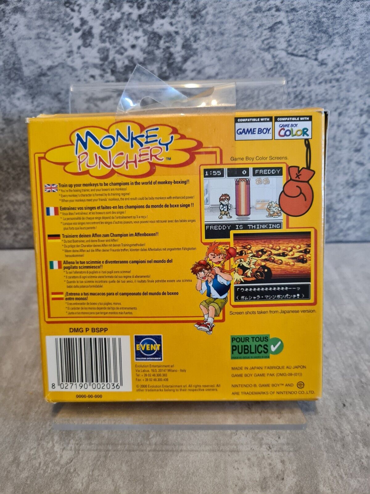 Nintendo Game Boy Color Monkey Puncher mit OVP und Anleitung EUR - T-Retro-Games 